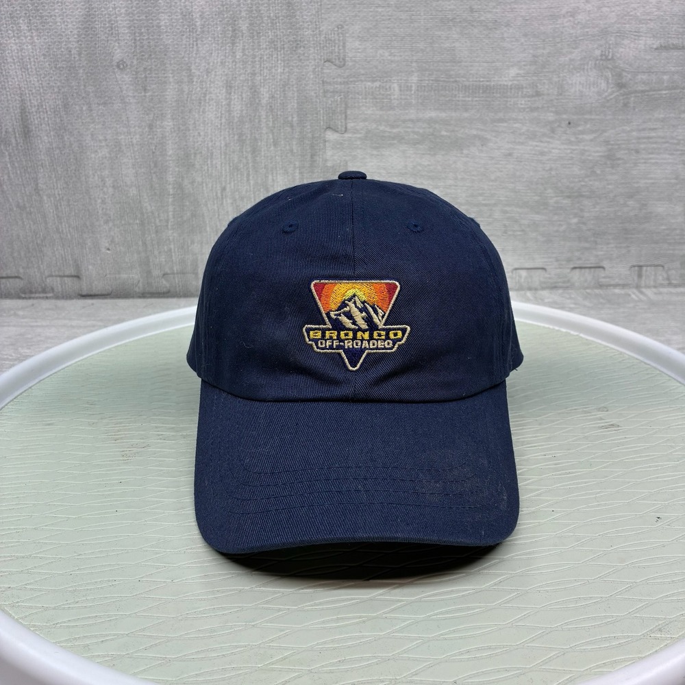 Ford Bronco Off-Roadeo Hat Cap Strapback Blue Cotton Adjustable Strapback Cap